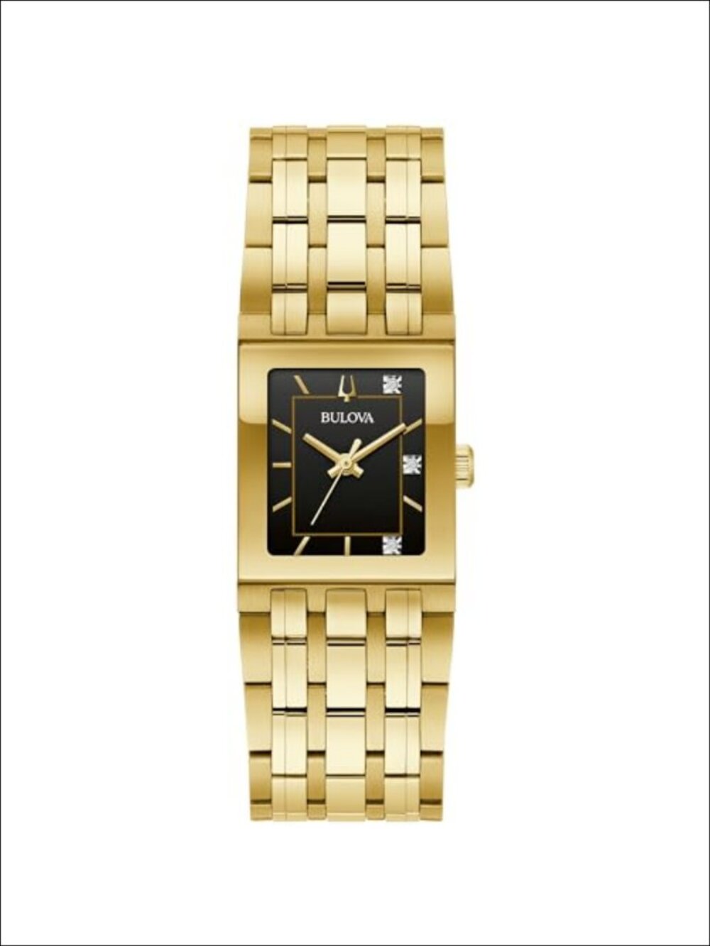 Ladies Modern Quadra Diamond Gold Stainless Steel Watch